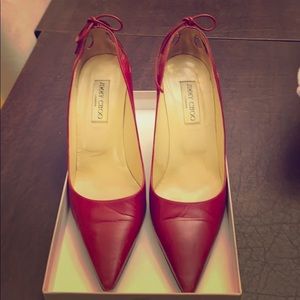 Jimmy Choo pumps red leather